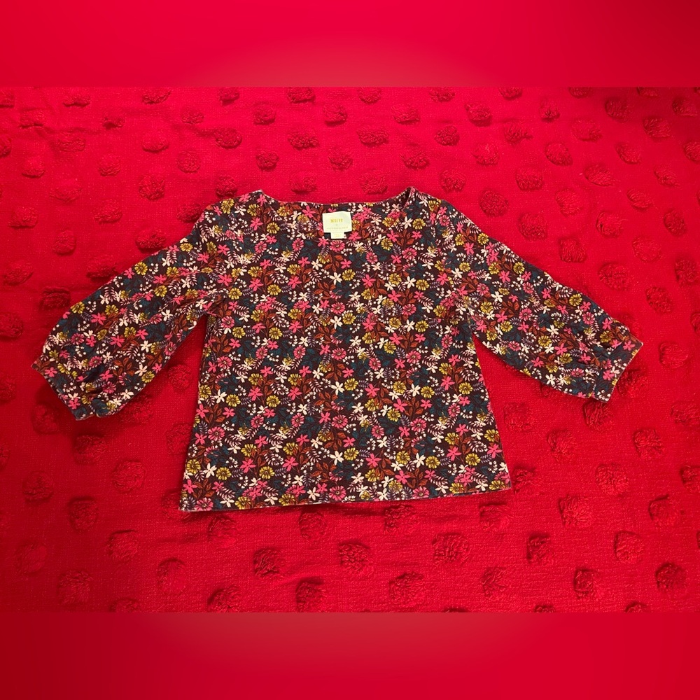 Anthropologie Maeve Floral Knit Top